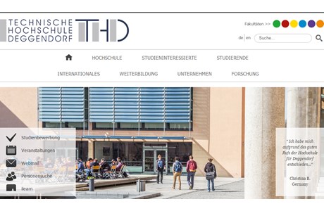 Deggendorf University of Applied Sciences Website