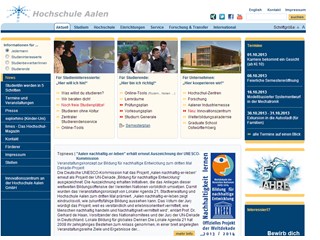 Aalen University of Applied Sciences Website