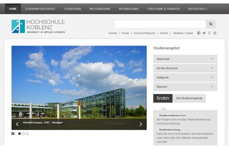 University of Applied Science Koblenz Website