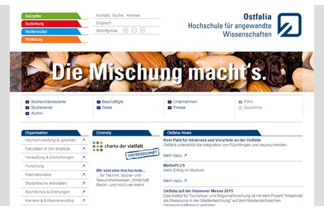 Ostfalia - Braunschweig/Wolfenbüttel, University of Applied Sciences Website