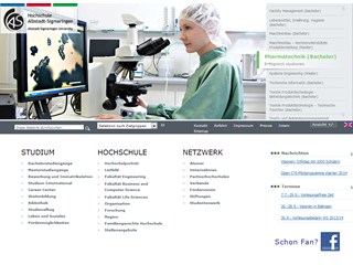 Albstadt-Sigmaringen University of Applied Sciences Website