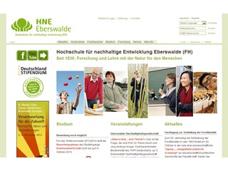 Eberswalde University of Applied Sciences Website