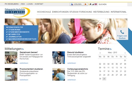 University of Education, Heidelberg Website
