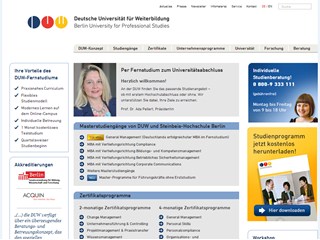 German University for Professional Studies Website