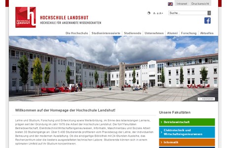 University of Applied Sciences Landshut Website