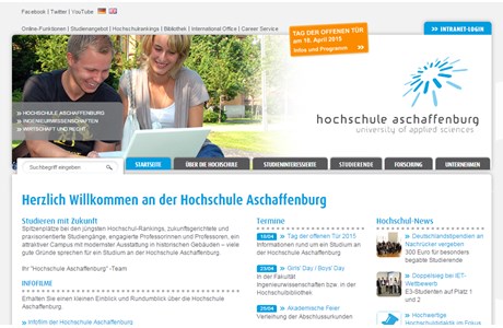 University of Applied Sciences Aschaffenburg Website