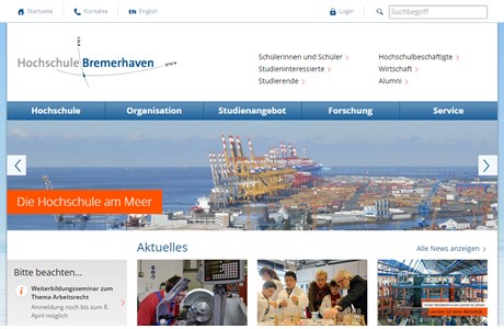 University of Applied Sciences Bremerhaven Website
