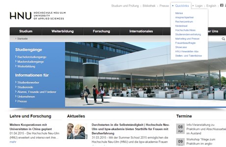 Neu-Ulm University Website