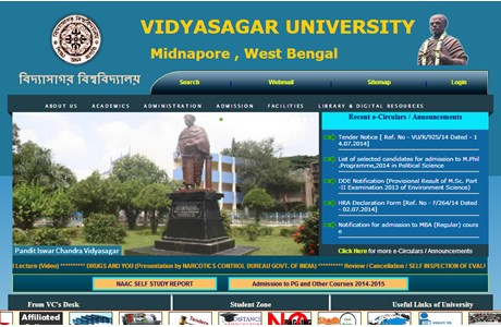 Vidyasagar University Website