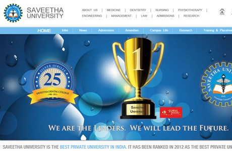 Saveetha University Website