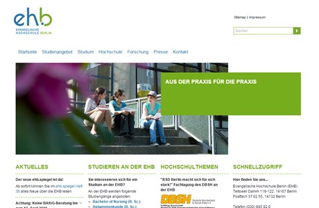 Protestant University of Applied Sciences in Berlin Website