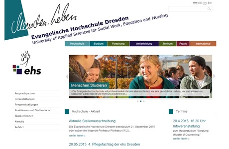Protestant University of Applied Sciences of Dresden Website