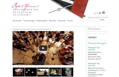 Robert Schumann University of Music Düsseldorf Website