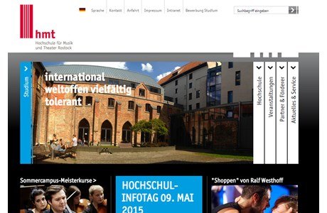 Rostock University of Music and Theatre Website