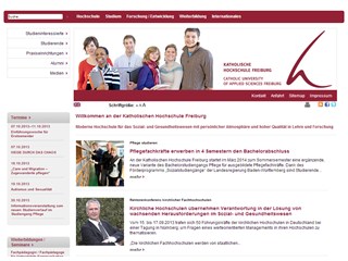 Catholic University of Applied Sciences in Freiburg Website