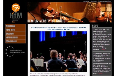 Saarland University of Music Website