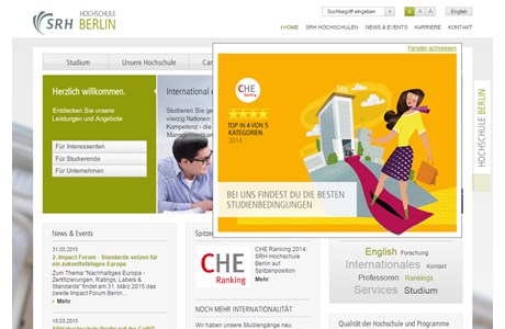 SRH University of Applied Sciences Berlin Website