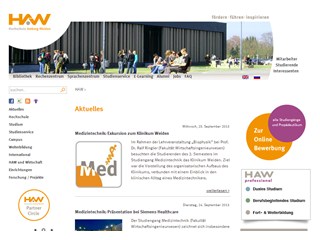 Amberg-Weiden University of Applied Sciences Website