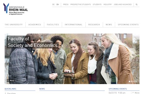 Rhine-Waal University of Applied Sciences Website