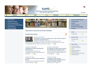 Catholic University of Applied Sciences NRW Website