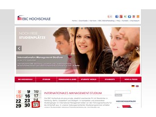 EBC University of Applied Sciences Website