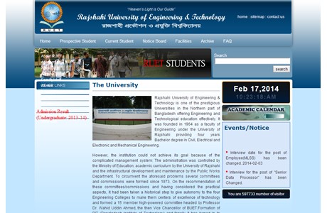 Rajshahi University of Engineering & Technology Website