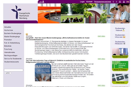 Lutheran University of Applied Sciences in Nuernberg Website