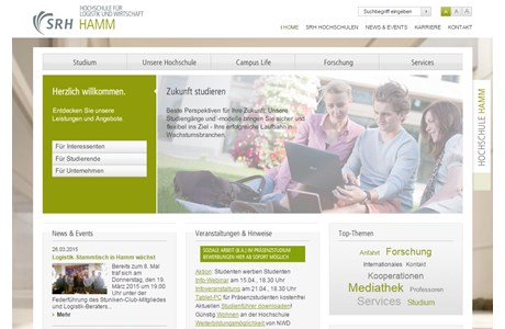 University of Applied Sciences, Hamm Website