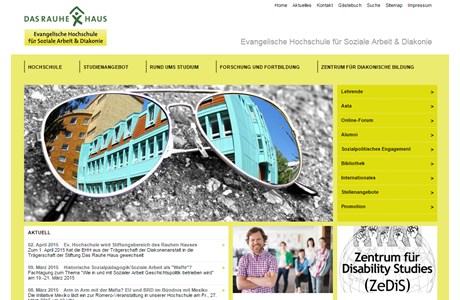 Protestant University of Applied Sciences for Social Work Website