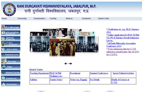 Rani Durgavati University Website