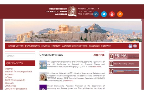 Athens University of Economics and Business Website