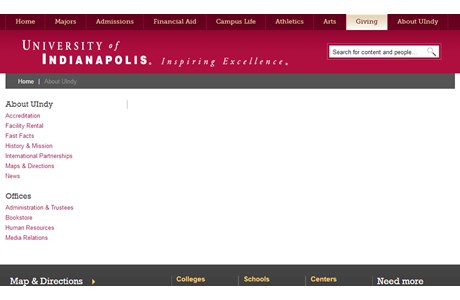 University of Indianapolis - Athens Campus Website