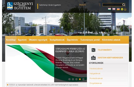 Széchenyi István University Website