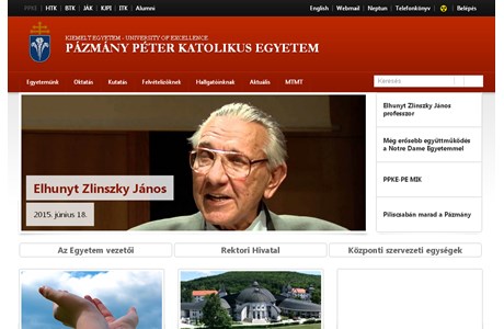 Pázmány Péter Catholic University Website
