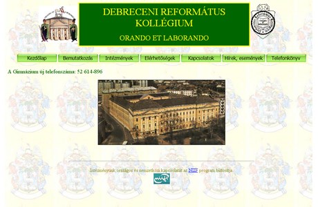 Debrecen University of Reformed Theology Website