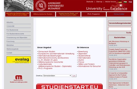 Andrássy Gyula German Language University of Budapest Website