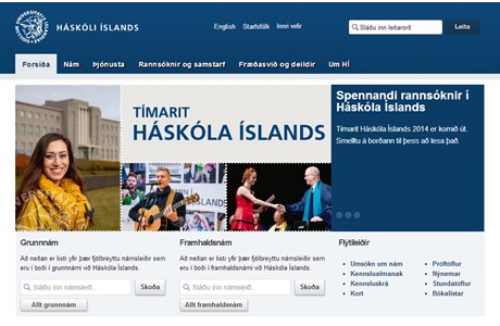 University of Iceland Website
