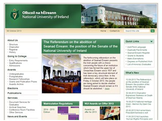 National University of Ireland, System Website