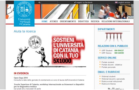 University of Catania Website