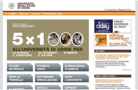 University of Udine Website
