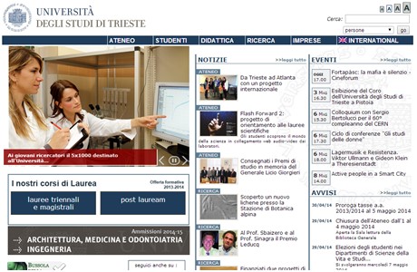 University of Trieste Website