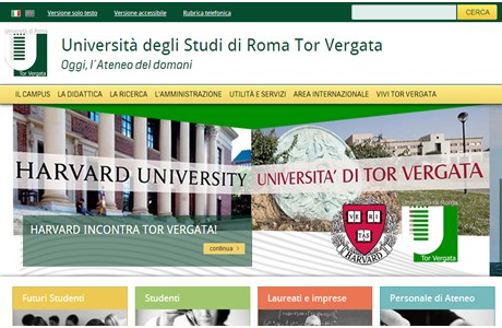 University of Rome Tor Vergata Website