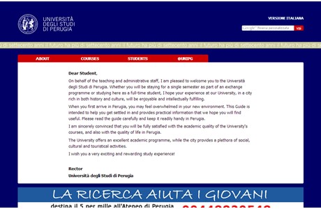 University of Perugia Website