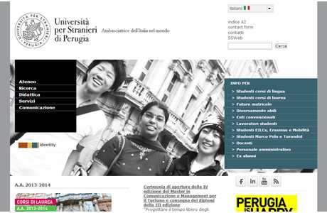 University of Italian Studies for Foreigners of Perugia Website