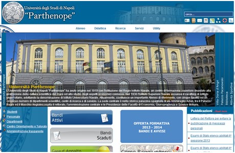 Parthenope University of Naples Website