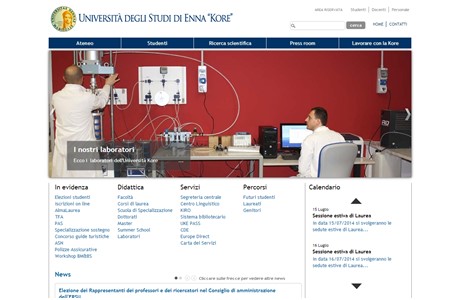 Kore University, Enna Website