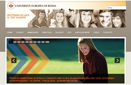 Università Europea di Roma Website