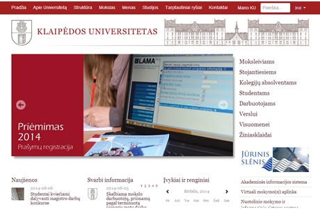 Klaipeda University Website