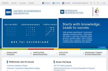 ISM University of Management and Economics Website