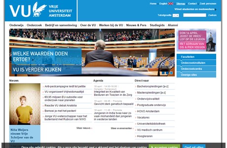 VU University Amsterdam Website